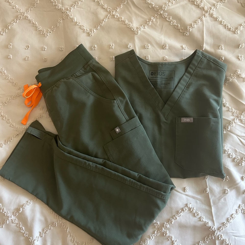 XXS Figs Scrub Set Moss